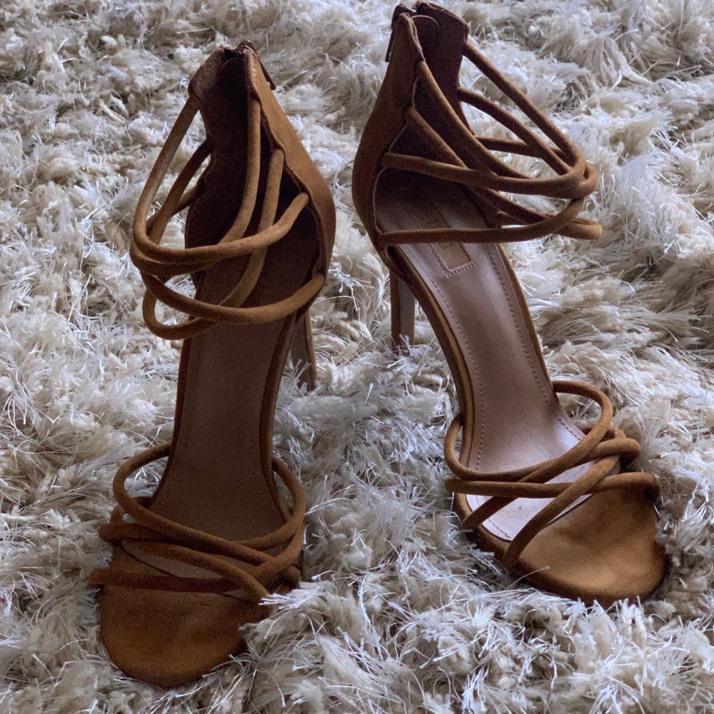 Tan Strappy Heels